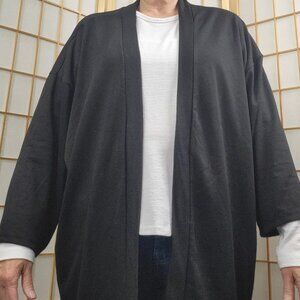 Fxn brand kimono-style black knit cardigan top NWOT size 2XL